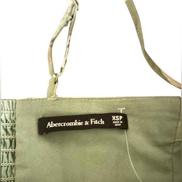 Abercrombie Camille Green Pink Floral Midi Dress XS Petite Spaghetti Straps XSP - Picture 6 of 6